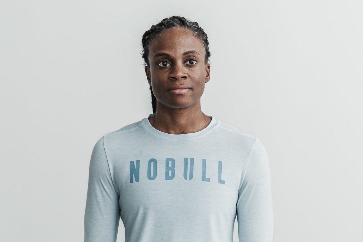 Nobull Women's Long Sleeves Blue | Australia (XT4705)